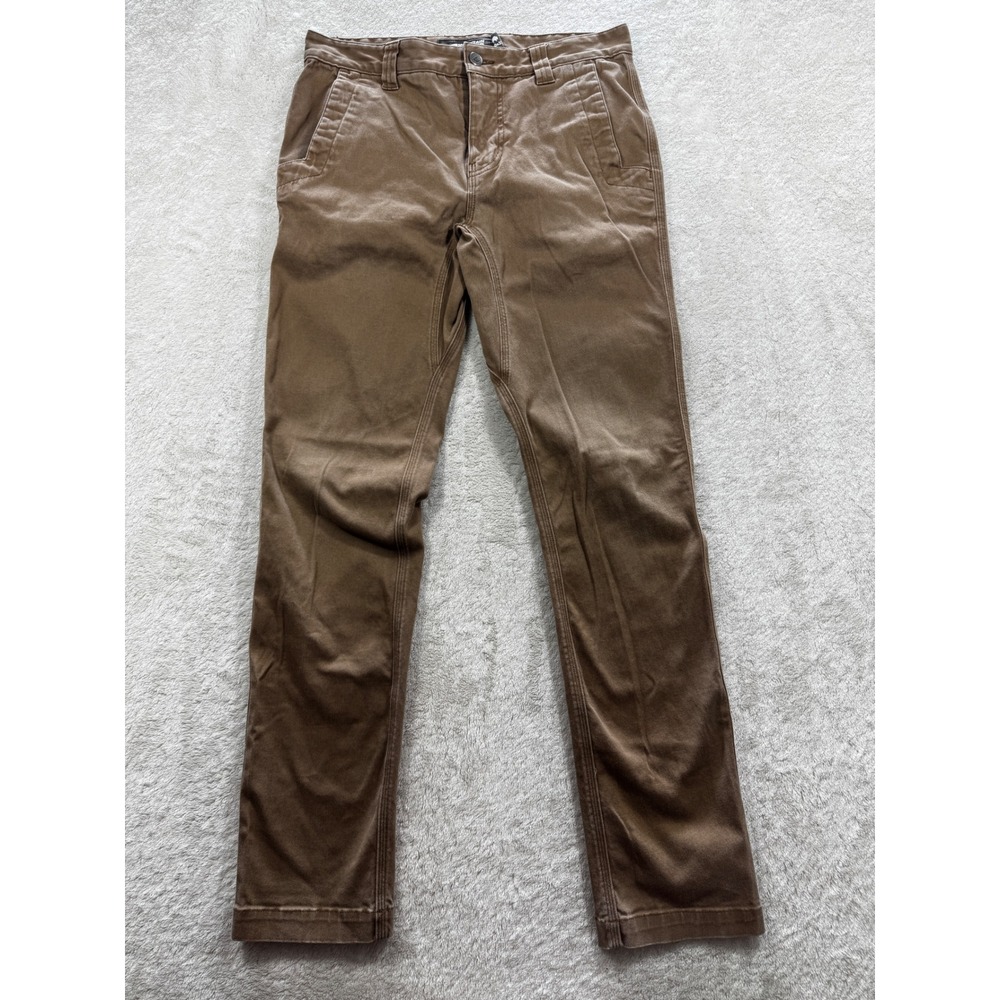 Mountain Khakis Mens Teton Pant Slim Fit Stretch Brown Pants 30x32 Meas: 30x30